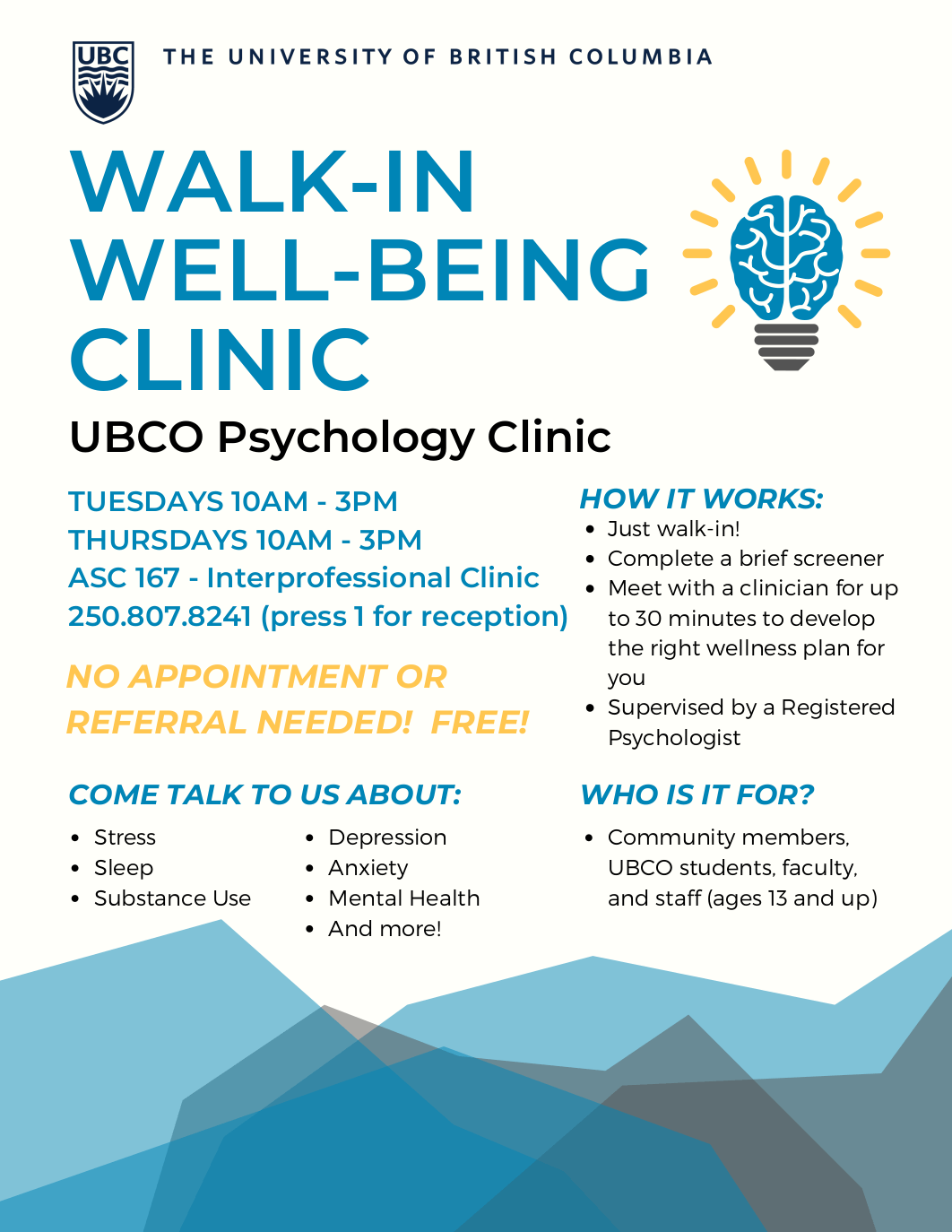 Flyer for clinic